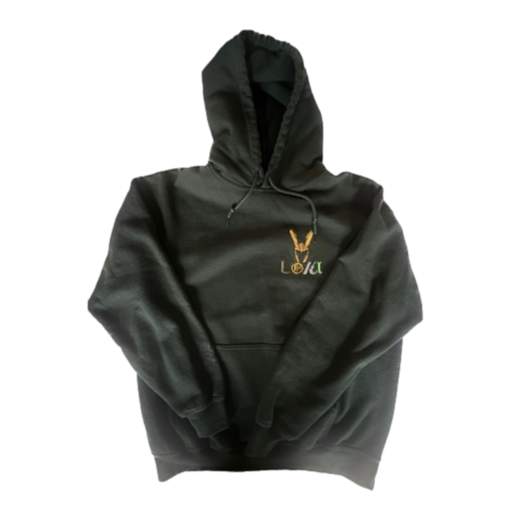 Haiz Co Marvel Loki embroidered dark green hooded sweatshirt M